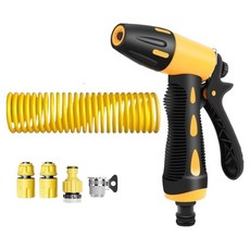 DK ONE 高壓強力噴水槍 +連接器 + 15m軟管 套組, 黃色, 1套
