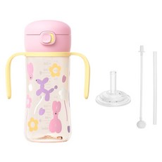 모윰 260도 PPSU 올인원 원터치 빨대컵, 270ml, 1개, 크림핑크