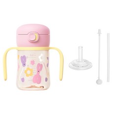 모윰 260도 PPSU 올인원 원터치 빨대컵, 170ml, 1개, 크림핑크