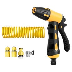 DK ONE 高壓強力噴水槍 +連接器 + 10m軟管 套組, 黃色, 1套