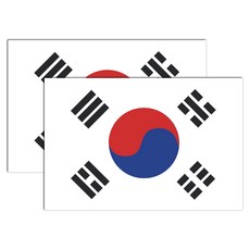 긱베어 국기 마그넷 전세계 외국인 선물 내셔널 플래그 차량 반사 자석스티커 2p, 1개, 01 대한민국