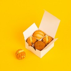 메이크팩 호두과자 4구 포장상자, 화이트, 50개 화이트, 50개
