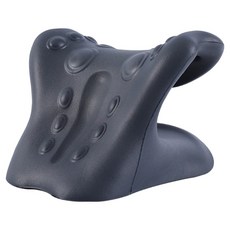 QIDINA 升級舒筋多點穴位按摩頸椎枕, 玄石黑