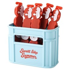 코스넬 냉장고 자석 수납형 밀봉집게 세트, 블루