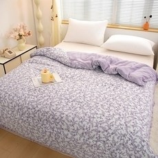 NATURALLY JOJO 韓風水洗紗石墨烯雙色被, 布查特紫