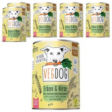 VEGDOG 蔬狗 蔬食冠軍犬罐 老犬配方, 馬鈴薯 + 小米, 400g, 6罐