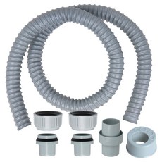 YNET 水槽軟管單向連接套件, 灰色, 1個