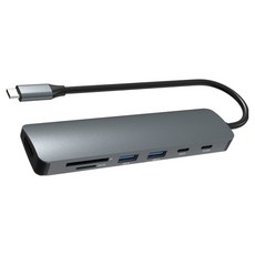 아이노트 7in1 C타입 스팀텍 지원 DEX 지원 USB C / A 5Gbps HDMI 4K PD 100W 고속 충전 멀티 허브 CH48P, 1개
