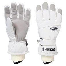 Goski LUMION 女性用滑雪板滑雪手套 雙手穿戴組, 白色 黑色, 1套