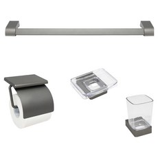 HANSSEMBATH 浴室配件4件組 4600, 灰色, 1套