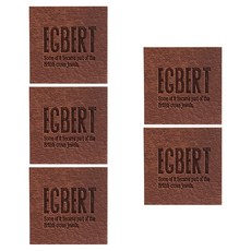 Yarna Eggbert 字母復古設計皮革標籤, 棕色, 5個