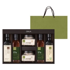 ORGA 麻油有機醬油陶板鹽禮盒 + 提袋, 1套