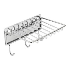 上手家居 不鏽鋼掛勾肥皂架, 銀色, 1個