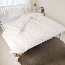 Butter Lion 奶油獅 美國抗菌純棉表布澳洲100%純新天然羊毛被 台灣製造 195 x 135cm, 米色