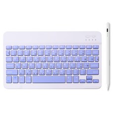 DTAudio 輕巧版iPad鍵盤 + 觸控筆 1套, 紫色, BKL100-VT01, 製造商軸