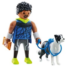 Playmobil 摩比人 邊境牧羊犬與賽跑馬公仔 71740, 1個