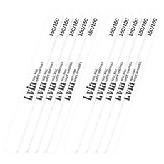 엘비아 150/150 우드 손톱 파일, 10개, 화이트