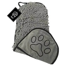 멍냥 반려동물 강력 흡수 빠른 건조 포켓타입 드라이 타월, 그레이, 1개