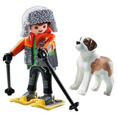 Playmobil 摩比人 聖伯納犬與登山家公仔 71741, 1個
