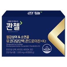 콴첼 철갑상어 & 소연골 뮤코다당단백 콘드로이친 K2, 60정, 1개
