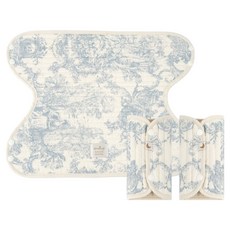 이몽 뜨왈드주이 양면 아기띠 침받이 어깨패드 2p + 앞보기 세트, 블루, 1세트