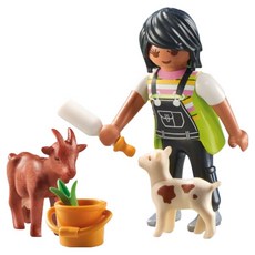 Playmobil 摩比人 農夫與山羊公仔 71759, 1個
