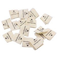 KHOOMIE 插入式標籤 手工棉質標籤 5W0907, 100個, 象牙白