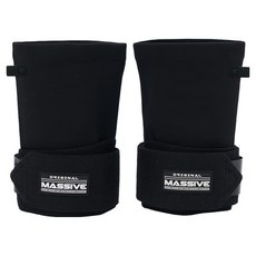 韓國 MASSIVE Poly健身護膝帶 2入, 黑色, 1個