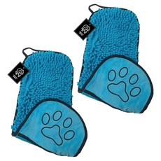 멍냥 반려동물 강력 흡수 빠른 건조 포켓타입 펫타월, 블루, 2개