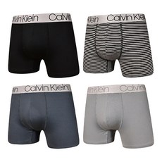Calvin Klein 凱文克萊 underwear Bold 柔滑輕盈合身男內褲/平口四角褲 4件組 1套