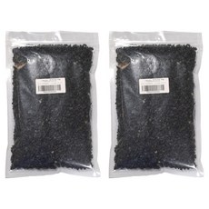 프리미엄 소립 블랙규사 화분 장식 다육 야생화 화장토 4~5mm, 1kg, 2개