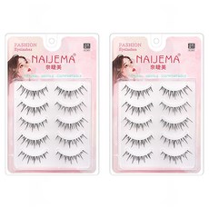 NAIJEMA 自然款透明梗假睫毛 Type 3 10入, 2個, 黑色