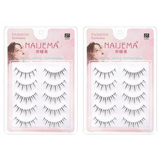 NAIJEMA 自然透明梗假睫毛 Type 5 10p, 2個, 黑色