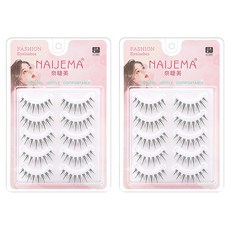 NAIJEMA 自然透明梗假睫毛 Type 9 10p, 2個, 黑色