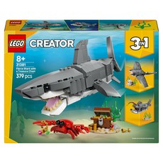 레고 크리에이터 상어와 보물상자 31381, 혼합색상, 1개