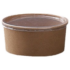 Azugood Package 牛皮紙容器 1100ml + 透明蓋組合, 25套