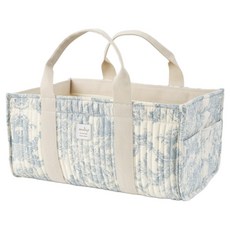 EmonG 布質尿布收納整理箱, 藍色