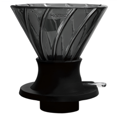 HARIO 好璃奧 凹肋樹脂浸漬式濾杯 透明黑, 1個, 濾杯, 600ml