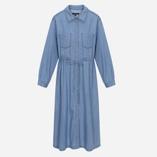 Thursday Island 靛藍丹寧全開襟棉質洋裝 T256MOP321W T256MOP322W, IN1