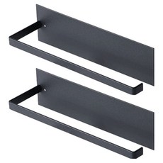 스토리빙 부착식 주방 키친타올 행주걸이, 블랙, 2개