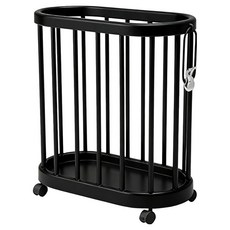 兔子提把 窄縫洗衣籃, 黑色