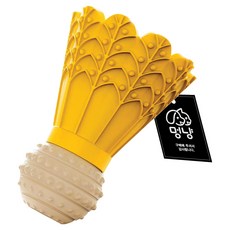 멍냥 강아지 배드민턴 셔틀콕 공 라켓 장난감, 옐로우(공), 1개