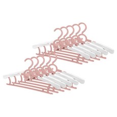 월드크린 길이 조절 미니 옷걸이, 핑크, 10개