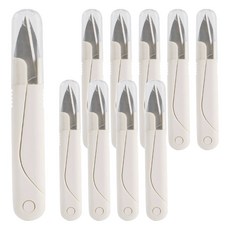 KHOOMIE 附安全保護蓋裁縫用不鏽鋼紗剪 5W0913, 10個, 白色