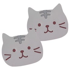 스토리빙 고양이 티코스터 컵받침, 호랑이, 2개