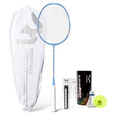 POWERMAX 全碳纖維超輕量羽球拍 AIRFLEX380 海洋藍, 1個, PMR1003-OB