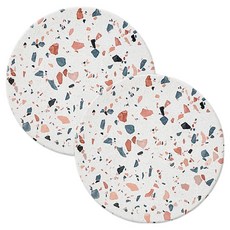 스토리빙 규조토 티코스터 컵받침, 오렌지, 2개