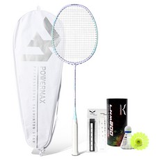 POWERMAX Superlight 170 紫色天空 + 握把布 + 專用拍套 + 羽毛球 2入組, 1個, 單一商品