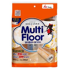 soujikko 地板用多功能除塵滾筒 45張 補充包 3入, 1個