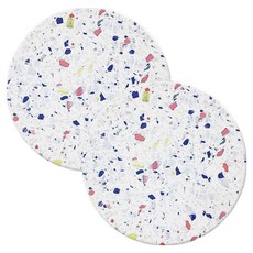 스토리빙 규조토 티코스터 컵받침, 블루, 2개